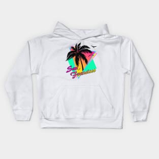 San Francicso Cool 80s Sunset Kids Hoodie